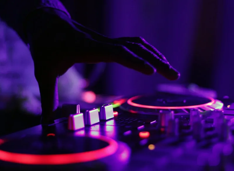 DJ mixing music at a live event