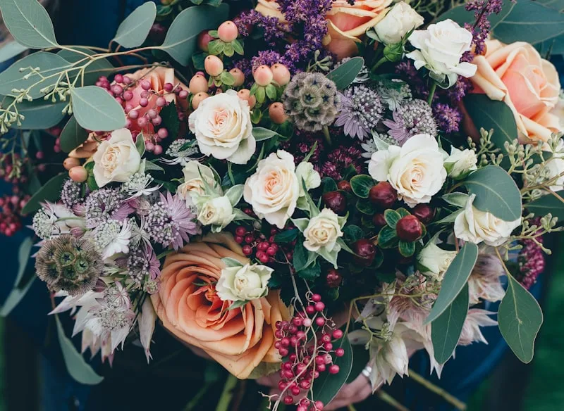 Florist arranging flowers for an event